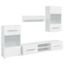 Muebles para TV 5 piezas con iluminación LED blanco mate de , Muebles TV - Ref: Foro24-3324229, Precio: 478,28 €, Descuento: %
