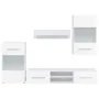 Muebles para TV 5 piezas con iluminación LED blanco mate de , Muebles TV - Ref: Foro24-3324229, Precio: 478,28 €, Descuento: %