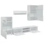 Muebles para TV 5 piezas con iluminación LED blanco mate de , Muebles TV - Ref: Foro24-3324229, Precio: 478,28 €, Descuento: %