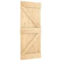 Puerta corredera con herrajes madera maciza de pino 85x210 cm de , Puertas - Ref: Foro24-3332629, Precio: 186,18 €, Descuento: %