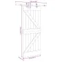 Puerta corredera con herrajes madera maciza de pino 85x210 cm de , Puertas - Ref: Foro24-3332629, Precio: 186,18 €, Descuento: %
