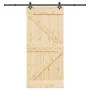 Puerta corredera con herrajes madera maciza de pino 95x210 cm de , Puertas - Ref: Foro24-3332636, Precio: 229,90 €, Descuento: %