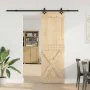 Puerta corredera con herrajes madera maciza de pino 70x210 cm de , Puertas - Ref: Foro24-3332778, Precio: 183,61 €, Descuento: %