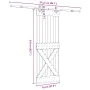 Puerta corredera con herrajes madera maciza de pino 70x210 cm de , Puertas - Ref: Foro24-3332778, Precio: 183,61 €, Descuento: %