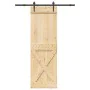 Puerta corredera con herrajes madera maciza de pino 70x210 cm de , Puertas - Ref: Foro24-3332784, Precio: 171,24 €, Descuento: %