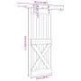 Puerta corredera con herrajes madera maciza de pino 70x210 cm de , Puertas - Ref: Foro24-3332784, Precio: 171,24 €, Descuento: %