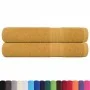 Toallas de sauna 2 uds 100% algodón oro 80x200 cm 360 gsm de , Toallas - Ref: Foro24-136815, Precio: 28,63 €, Descuento: %