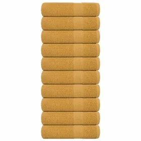 Toallas de mano 10 uds oro 50x100 cm 360 gsm 100% algodón de , Toallas - Ref: Foro24-136808, Precio: 52,20 €, Descuento: %
