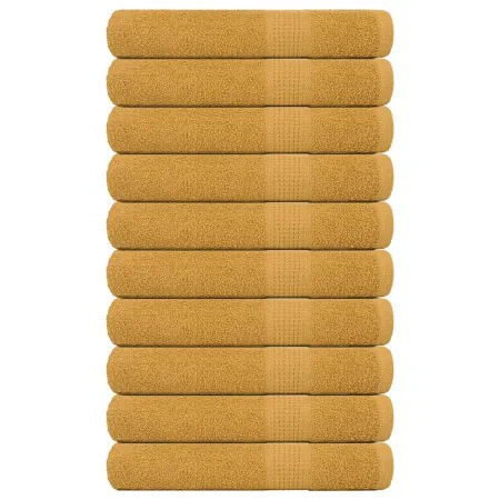 Toallas de sauna 10 uds 100% algodón oro 80x200 cm 360 gsm de , Toallas - Ref: Foro24-136817, Precio: 105,29 €, Descuento: %