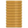 Toallas de sauna 10 uds 100% algodón oro 80x200 cm 360 gsm de , Toallas - Ref: Foro24-136817, Precio: 105,29 €, Descuento: %
