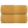 Toallas de visita 2 uds oro 30x50 cm 360 gsm 100% algodón de , Toallas - Ref: Foro24-136803, Precio: 14,71 €, Descuento: %