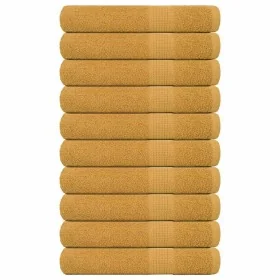 Toallas 10 uds oro 100x200 cm 360 gsm 100% algodón de , Toallas - Ref: Foro24-136820, Precio: 141,49 €, Descuento: %