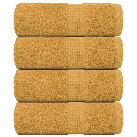 Toallas 4 uds 100% algodón oro 30x30 cm 360 gsm de , Toallas - Ref: Foro24-136801, Precio: 13,98 €, Descuento: %