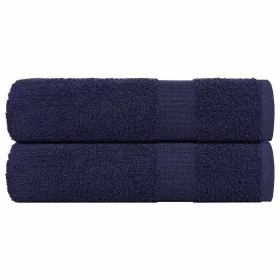 Toallas de ducha 2uds 100% algodón azul marino 70x140cm 360 gsm de , Toallas - Ref: Foro24-136785, Precio: 21,95 €, Descuento: %