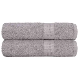 Toallas de baño 2 uds gris 100x150 cm 360 gsm 100% algodón de , Toallas - Ref: Foro24-136836, Precio: 27,58 €, Descuento: %