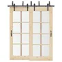Kit de herrajes para puertas correderas acero negro 183 cm by , Door items - Ref: Foro24-3295721, Price: 115,68 €, Discount: %