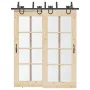Kit de herrajes para puertas correderas acero negro 183 cm by , Door items - Ref: Foro24-3295737, Price: 100,26 €, Discount: %