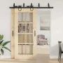 Kit de herrajes para puertas correderas acero negro 183 cm by , Door items - Ref: Foro24-3295737, Price: 100,26 €, Discount: %