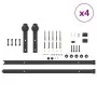 Kit de herrajes para puertas correderas acero negro 400 cm von , Türartikel - Ref: Foro24-3295742, Preis: 251,91 €, Rabatt: %