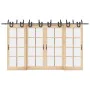 Kit de herrajes para puertas correderas acero negro 400 cm by , Door items - Ref: Foro24-3295754, Price: 239,24 €, Discount: %