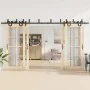 Kit de herrajes para puertas correderas acero negro 400 cm by , Door items - Ref: Foro24-3295754, Price: 239,24 €, Discount: %