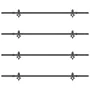 Kit de herrajes para puertas correderas acero negro 427 cm by , Door items - Ref: Foro24-3295756, Price: 311,58 €, Discount: %