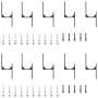Kit de herrajes para puertas correderas acero negro 427 cm by , Door items - Ref: Foro24-3295756, Price: 311,58 €, Discount: %
