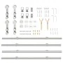 Kit de herrajes para puerta corredera 183 cm acero plateado by , Door items - Ref: Foro24-3295761, Price: 269,48 €, Discount: %