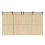 Kit de herrajes para puertas correderas acero negro 400 cm by , Door items - Ref: Foro24-3295796, Price: 183,98 €, Discount: %