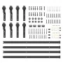 Kit de herrajes para puertas correderas acero negro 400 cm by , Door items - Ref: Foro24-3295796, Price: 183,98 €, Discount: %