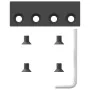 Kit de herrajes para puertas correderas acero negro 400 cm by , Door items - Ref: Foro24-3295796, Price: 183,98 €, Discount: %