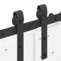 Kit de herrajes para puertas correderas acero negro 400 cm by , Door items - Ref: Foro24-3295796, Price: 183,98 €, Discount: %