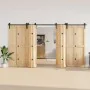 Kit de herrajes para puertas correderas acero negro 400 cm by , Door items - Ref: Foro24-3295804, Price: 226,33 €, Discount: %