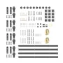 Kit de herrajes para puertas correderas acero negro 400 cm by , Door items - Ref: Foro24-3295804, Price: 226,33 €, Discount: %