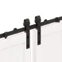 Kit de herrajes para puertas correderas acero negro 400 cm by , Door items - Ref: Foro24-3295804, Price: 226,33 €, Discount: %