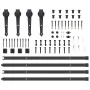 Kit de herrajes para puertas correderas acero negro 427 cm by , Door items - Ref: Foro24-3295782, Price: 161,46 €, Discount: %