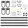 Kit de herrajes para puertas correderas acero negro 400 cm by , Door items - Ref: Foro24-3295794, Price: 85,76 €, Discount: %