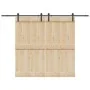Kit de herrajes para puertas correderas acero negro 427 cm by , Door items - Ref: Foro24-3295780, Price: 138,67 €, Discount: %