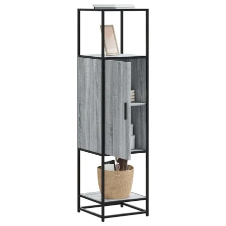 Aparador alto madera ingeniería metal gris sonoma 35,5x35x13 cm de , Aparadores - Ref: Foro24-849037, Precio: 86,58 €, Descue...