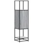 Aparador alto madera ingeniería metal gris sonoma 35,5x35x13 cm de , Aparadores - Ref: Foro24-849037, Precio: 86,58 €, Descue...