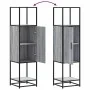 Aparador alto madera ingeniería metal gris sonoma 35,5x35x13 cm de , Aparadores - Ref: Foro24-849037, Precio: 86,58 €, Descue...