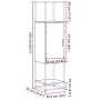 Aparador alto madera ingeniería metal gris sonoma 35,5x35x13 cm de , Aparadores - Ref: Foro24-849037, Precio: 86,58 €, Descue...