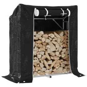 Leñero cubierta lluvia 100,5x40,5x110,5 cm acero galvanizado de , Bolsas y soportes de leña - Ref: Foro24-4104936, Precio: 60...