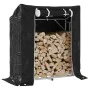 Leñero cubierta lluvia 100,5x40,5x110,5 cm acero galvanizado de , Bolsas y soportes de leña - Ref: Foro24-4104936, Precio: 60...
