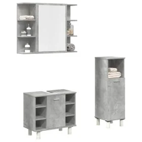 Set muebles de baño 2 piezas madera contrachapada gris hormigón de , Muebles de baño - Ref: Foro24-3324854, Precio: 141,44 €,...