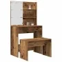 Juego de tocador con LED madera contrachapada madera vieja de , Tocadores para dormitorios - Ref: Foro24-3329183, Precio: 133...