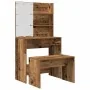Juego de tocador con LED madera contrachapada madera vieja de , Tocadores para dormitorios - Ref: Foro24-3329183, Precio: 133...