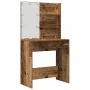 Juego de tocador con LED madera contrachapada madera vieja de , Tocadores para dormitorios - Ref: Foro24-3329183, Precio: 133...
