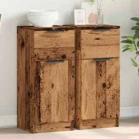 Aparadores 2 uds madera ingeniería madera envejecida 30x30x70cm by , Sideboards - Ref: Foro24-856952, Price: 95,31 €, Discoun...