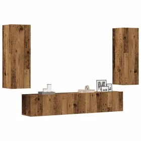 Muebles de TV de pared 4 uds madera vieja madera de ingeniería by , TV Furniture - Ref: Foro24-3328947, Price: 172,30 €, Disc...